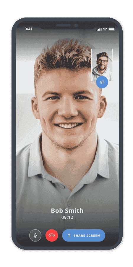 A LEEA virtual coaching call on mobile